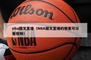 nba图文直播（NBA图文直播的哪里可以看视频）