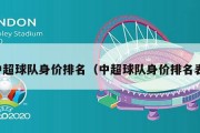 中超球队身价排名（中超球队身价排名表）