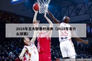 2018年五大联赛时间表（2018年有什么球赛）